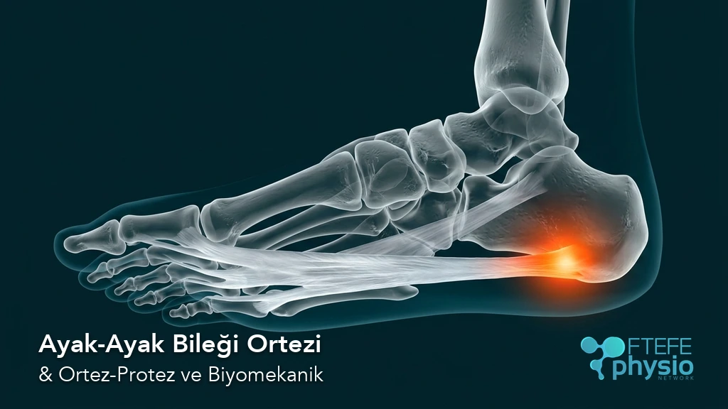 AFO ayak bileği ortezi ve düşük ayak yer reaksiyon vektörleri 3D modeli
