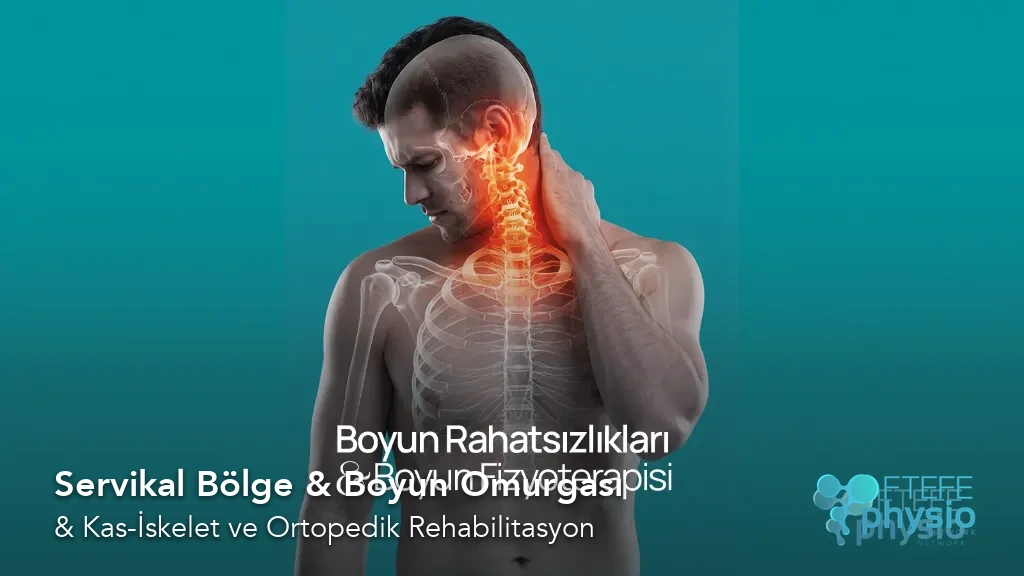 Servikal omurga C1-C7 vertebra ve disk biyomekaniği 3D illüstrasyonu