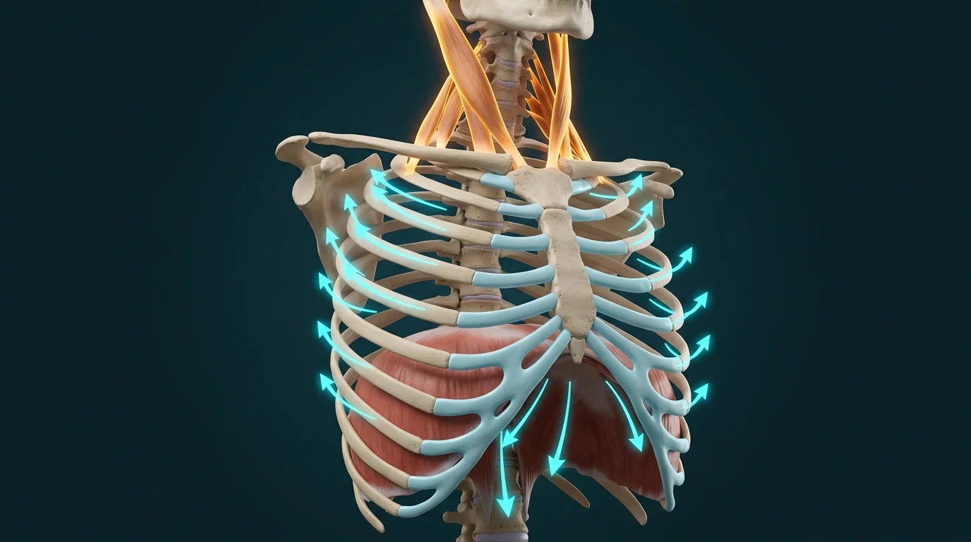 Dispne (Nefes Darlığı) anatomisi ve 3D fizyoterapi biyomekaniği
