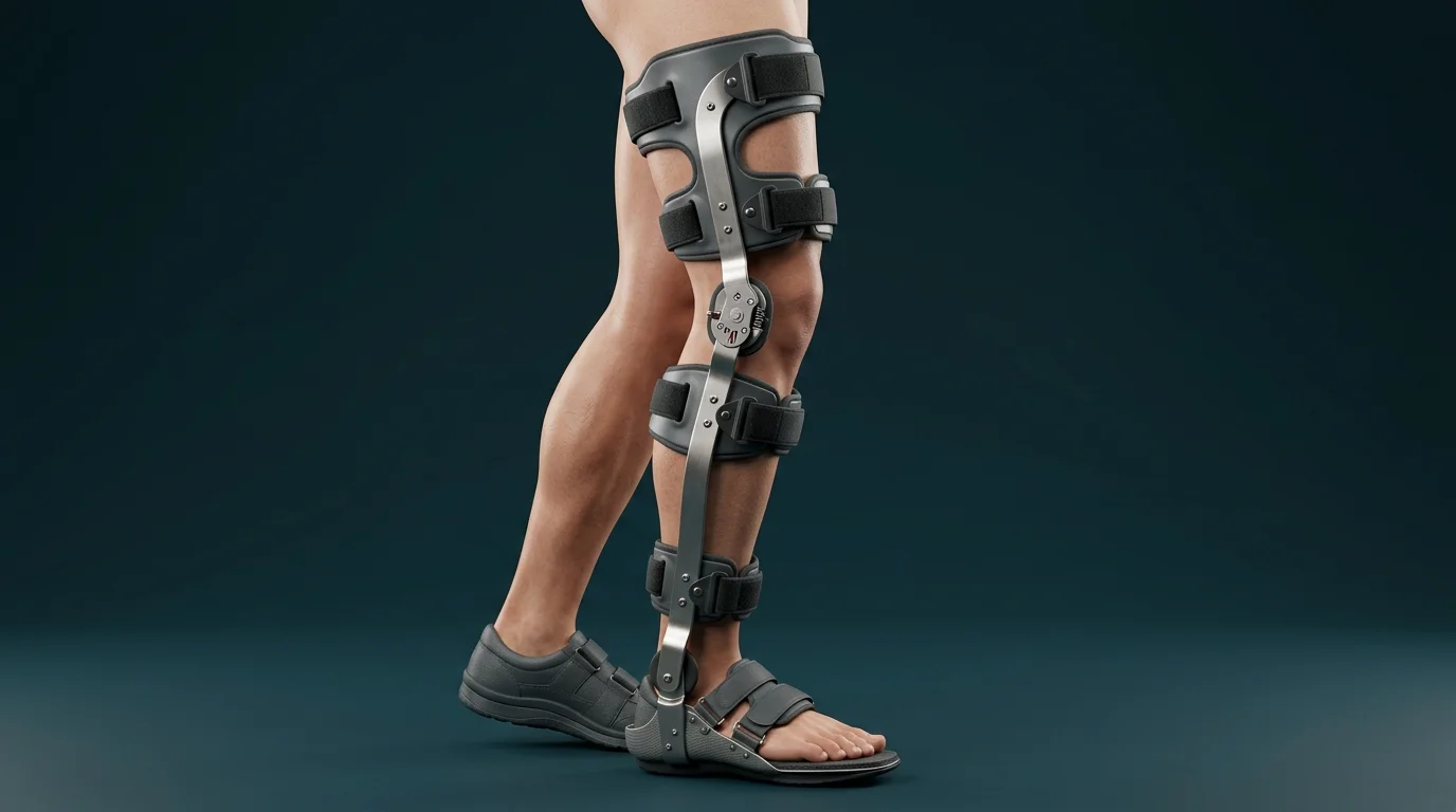 Diz-Ayak-Ayak Bileği Ortezi (KAFO) anatomisi ve 3D fizyoterapi biyomekaniği
