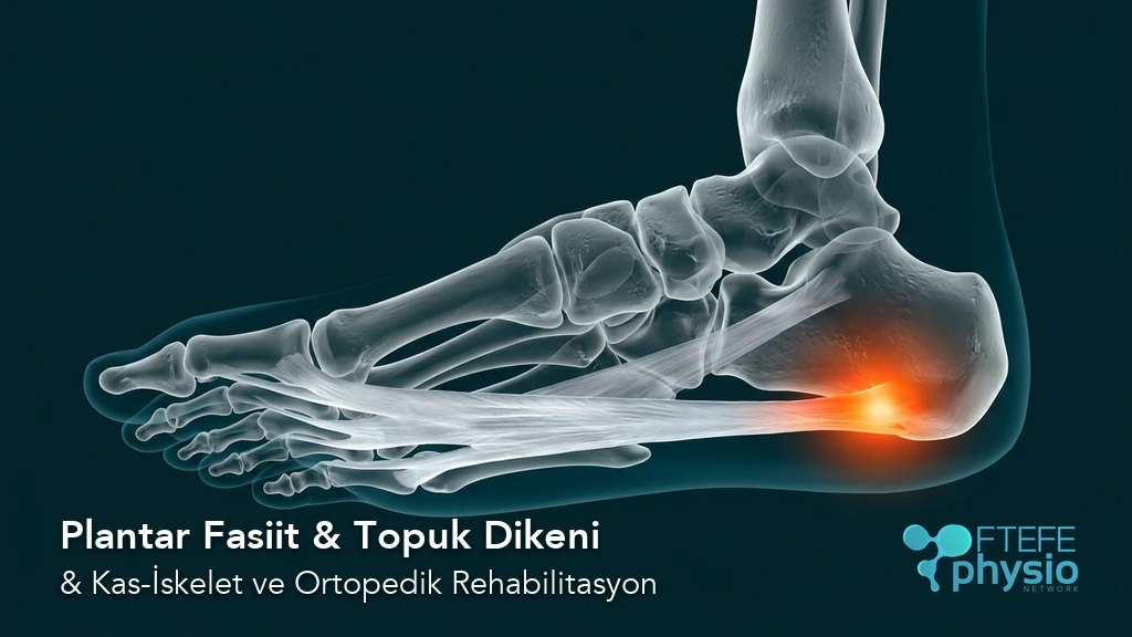 Plantar fasiit ve topuk dikeni gerilim hatları 3D ayak anatomisi