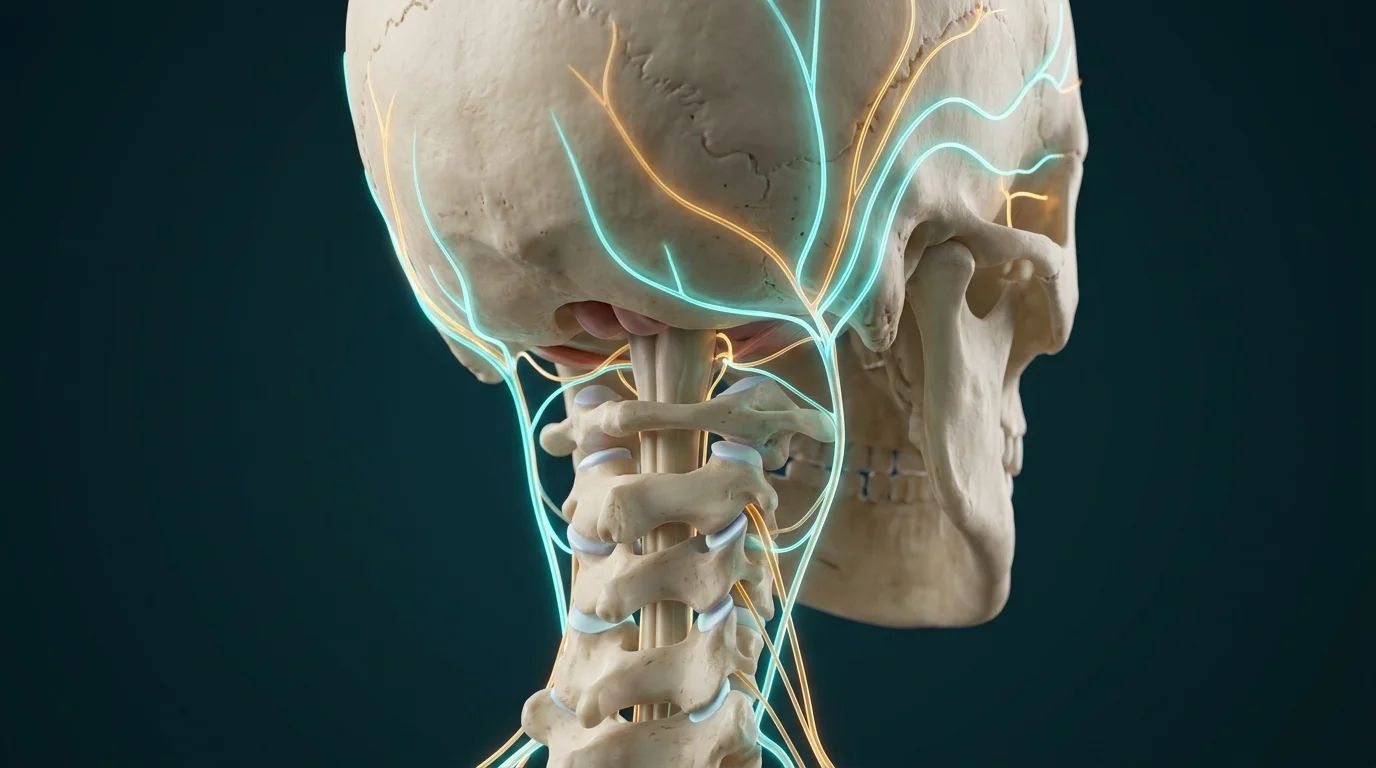 Servikojenik Baş Ağrısı anatomisi ve 3D fizyoterapi biyomekaniği